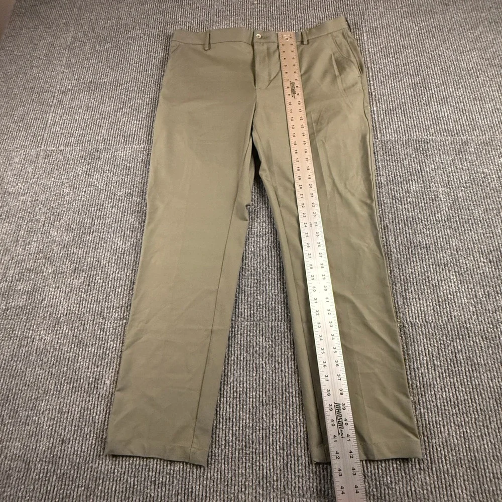 Greg Norman Mens 40x32 Performance Classic Pant Olive Green Stretch TL111869